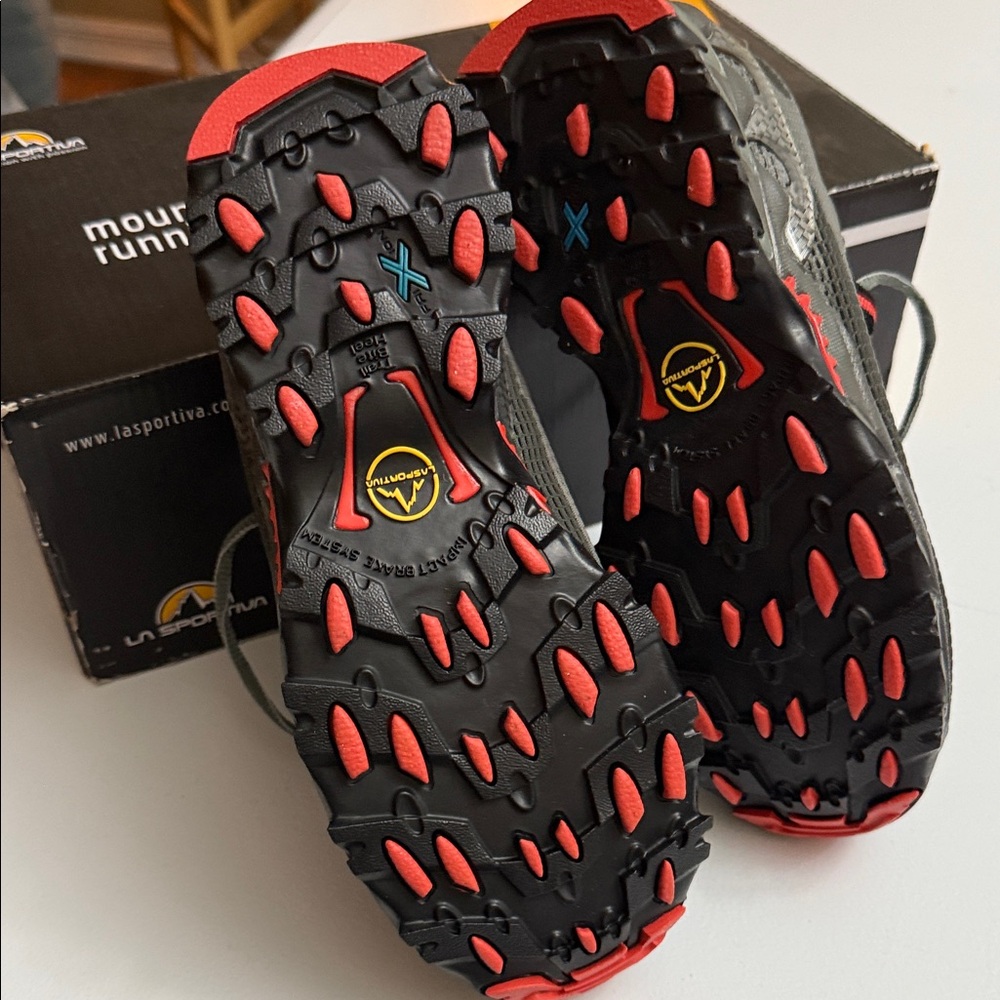 La Sportiva Men's Black and Red Athletic Shoes - Picture 3 of 5